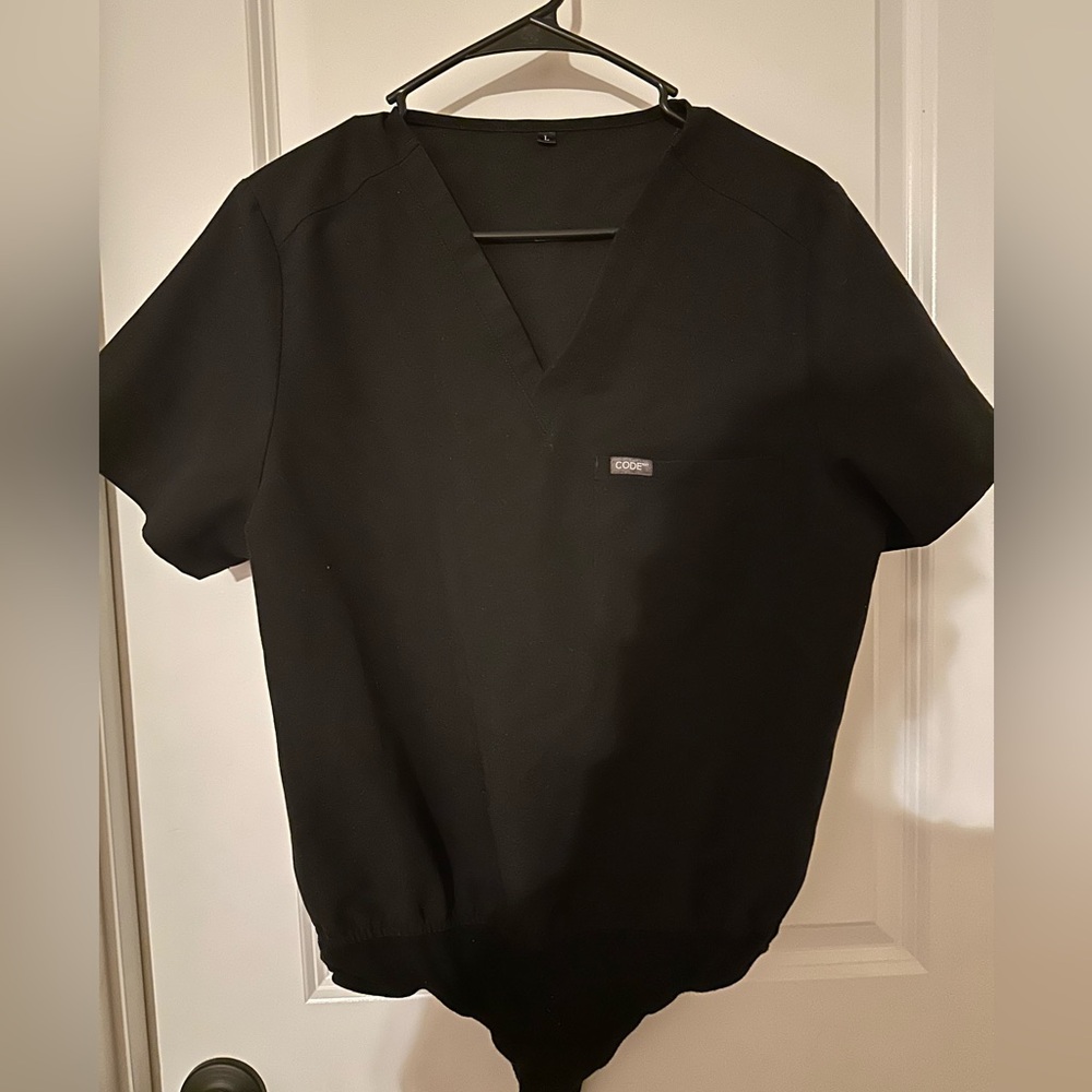 Black Body suit scrub top